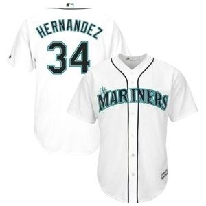 Felix Hernandez Mariners Men's Jersey Home White - Size Medium